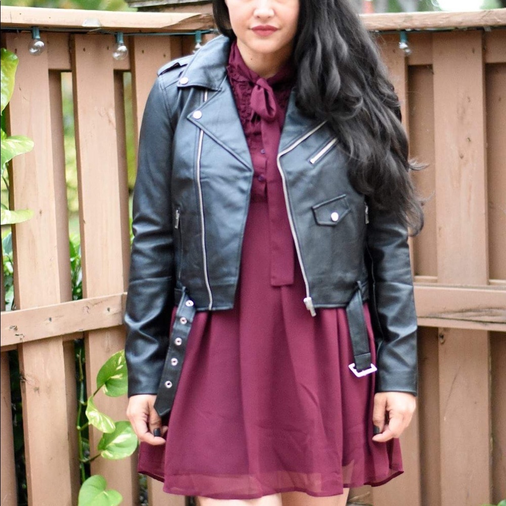 Wine Babydoll Dress - Picture 4 of 4